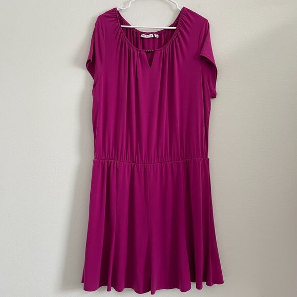 Susan Graver Dress Skort Womens 1XP Fuchsia Mini Liquid Knit Casual Stretch - Picture 1 of 8
